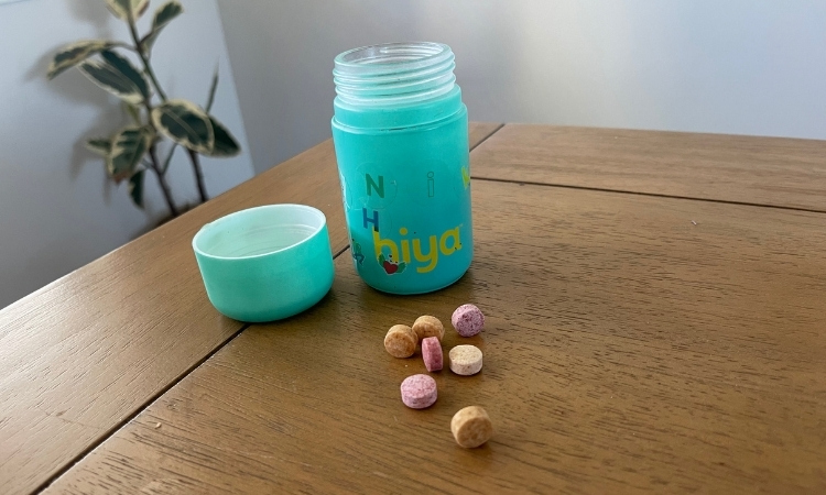 hiya kids probiotic on table